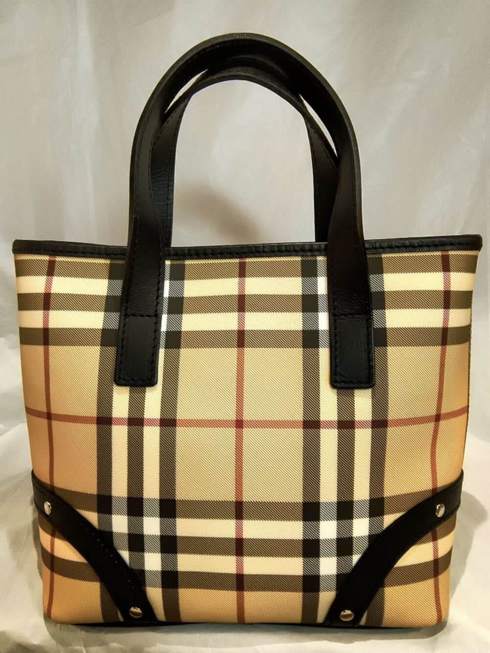 BURBERRY London Haymarket Check Small Tote Bag with Dust Bag - Thumbnail 4