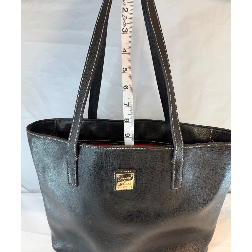 DOONEY & BOURKE Saffiano Small Charleston Shopper Tote in Black - Thumbnail 12