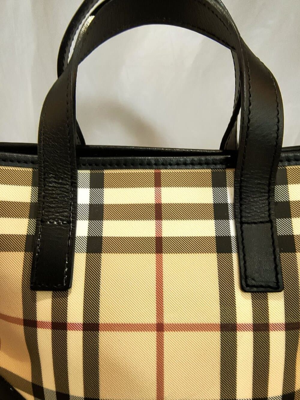 BURBERRY London Haymarket Check Small Tote Bag with Dust Bag - Thumbnail 2