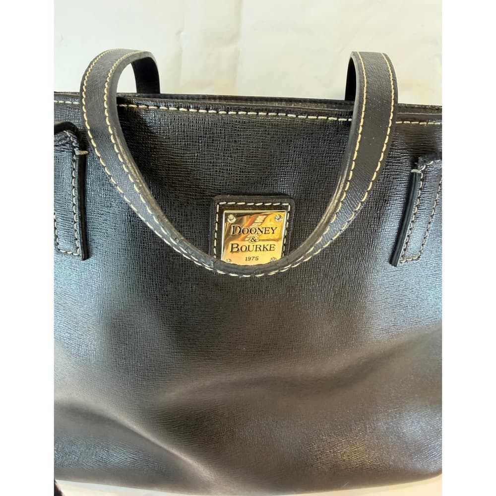 DOONEY & BOURKE Saffiano Small Charleston Shopper Tote in Black - Thumbnail 13