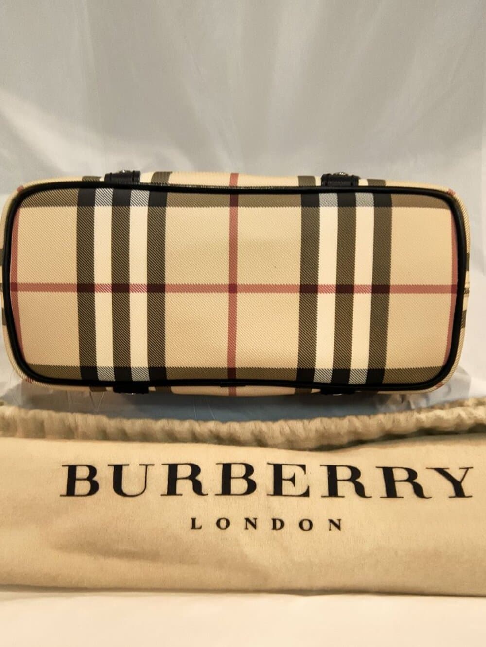 BURBERRY London Haymarket Check Small Tote Bag with Dust Bag - Thumbnail 6