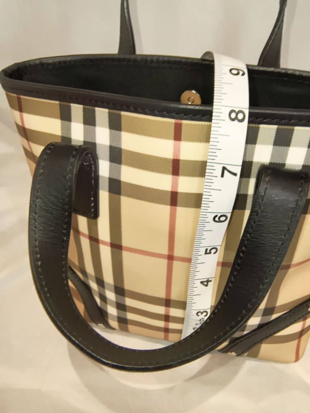 BURBERRY London Haymarket Check Small Tote Bag with Dust Bag - Thumbnail 12