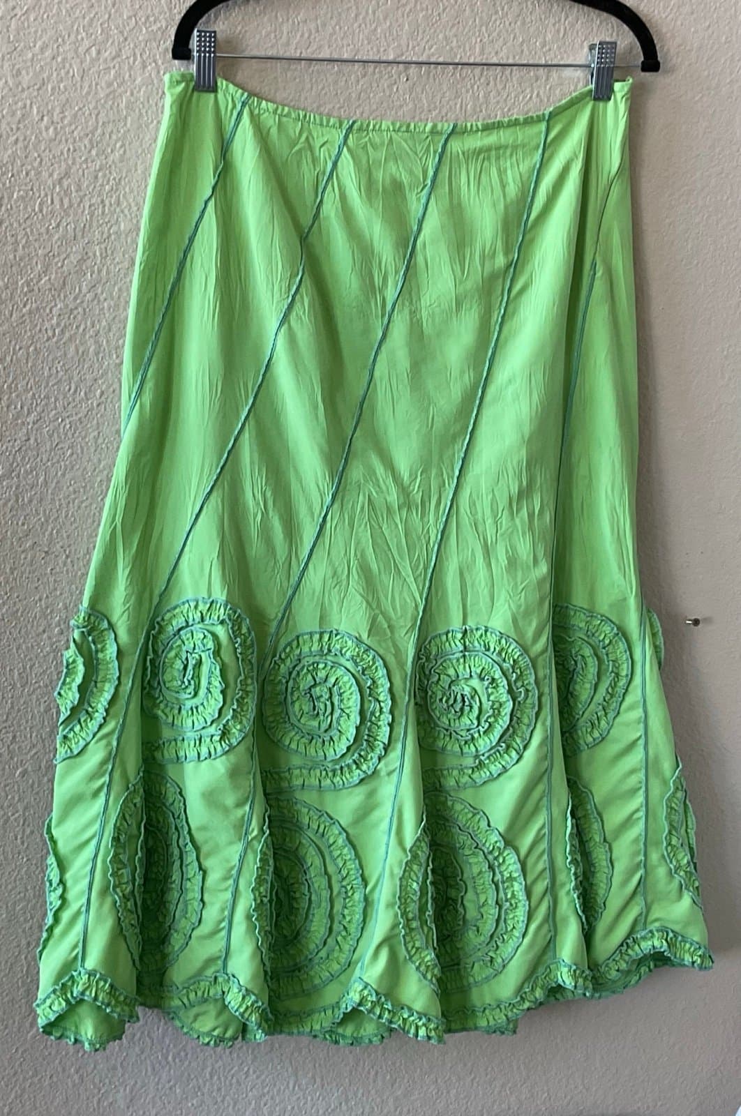 Vintage Alberto Makali Neon Green Skirt - Thumbnail 2