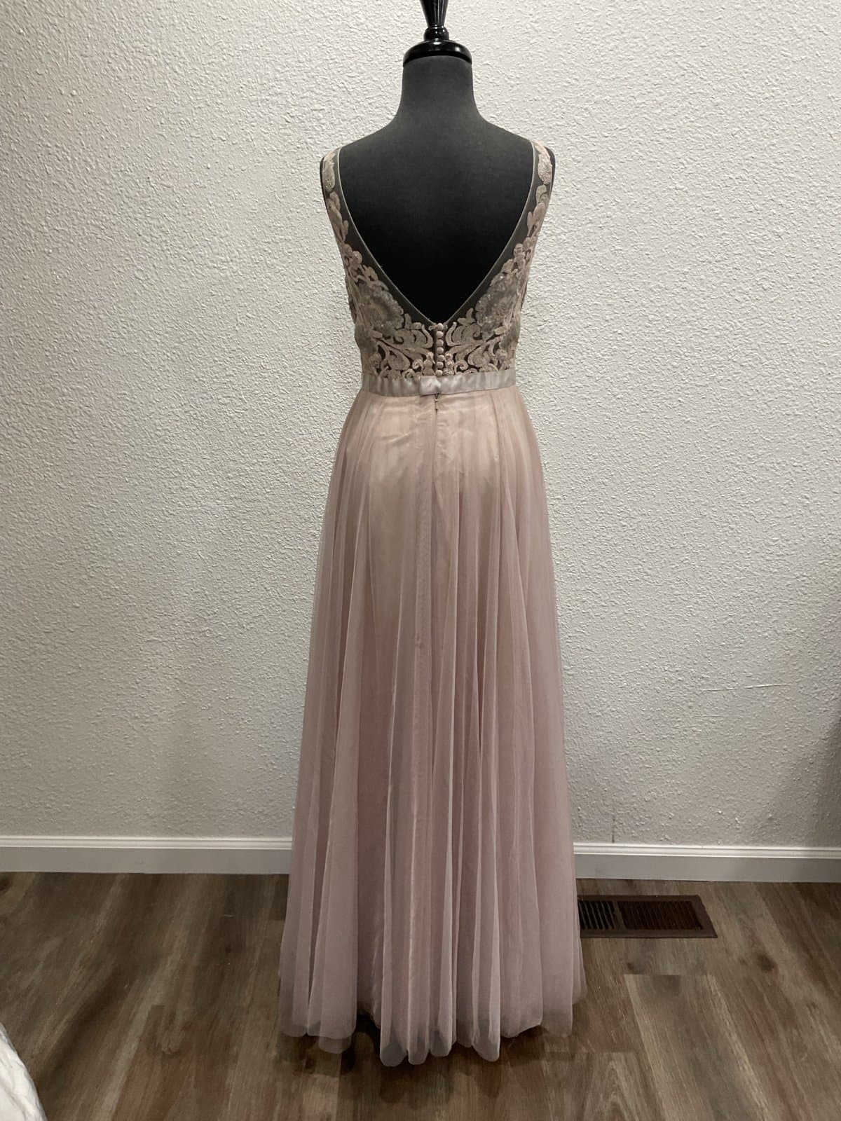 NEW Watters & Watters Blush Soft Prom Dress Size 4 - Thumbnail 2