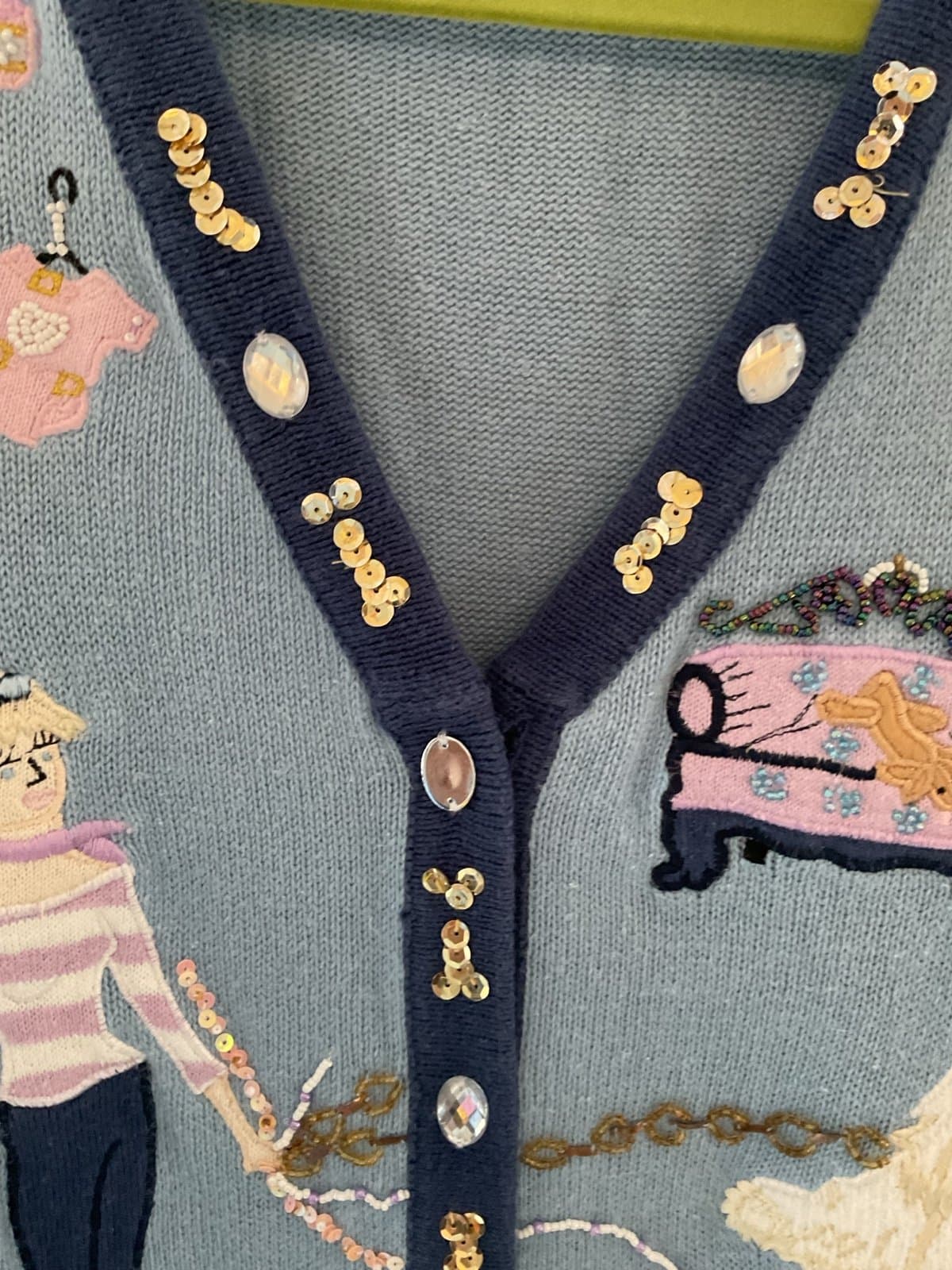 Awesome Dog Lovers or Dog Walkers Storybook Sweater Size S - Thumbnail 9