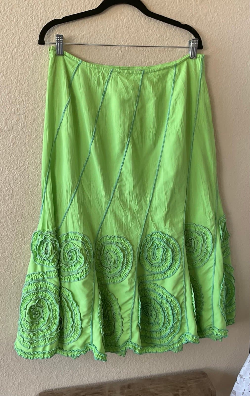Vintage Alberto Makali Neon Green Skirt - Thumbnail 9