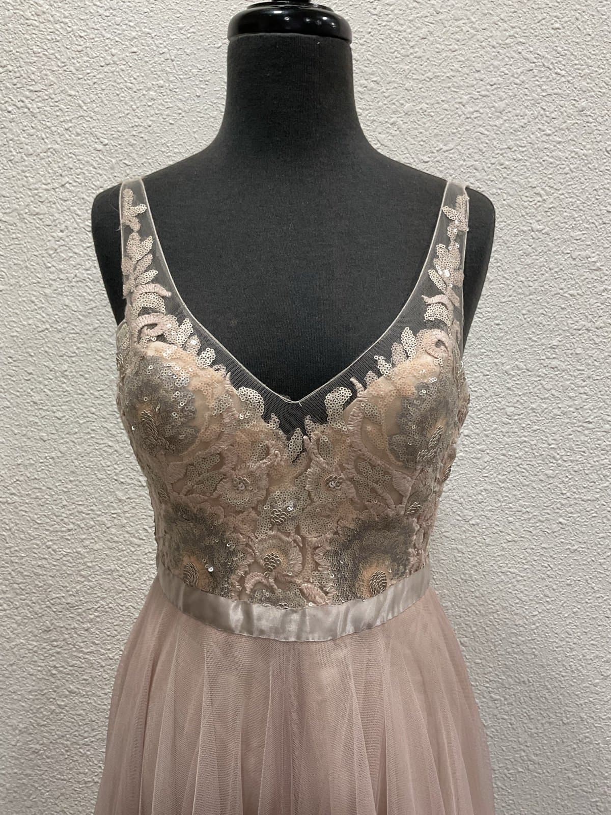 NEW Watters & Watters Blush Soft Prom Dress Size 4 - Thumbnail 4