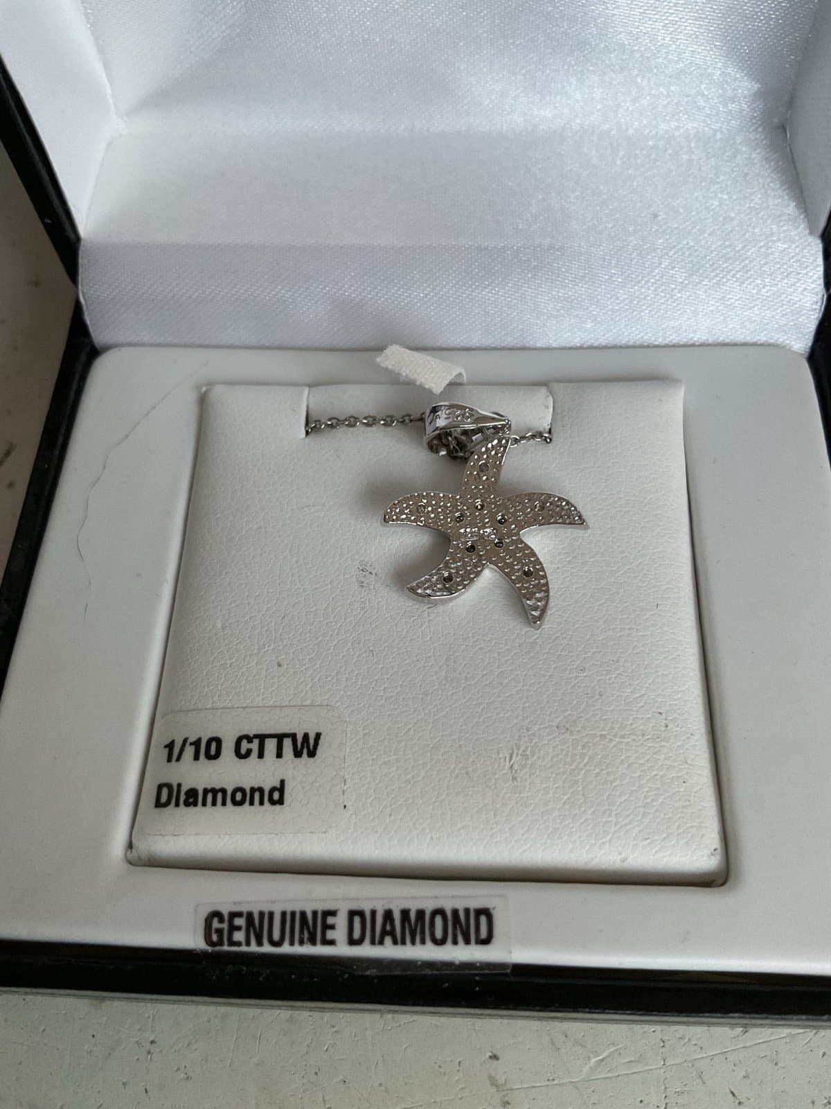 Silver and Diamond Starfish Necklce - Thumbnail 4
