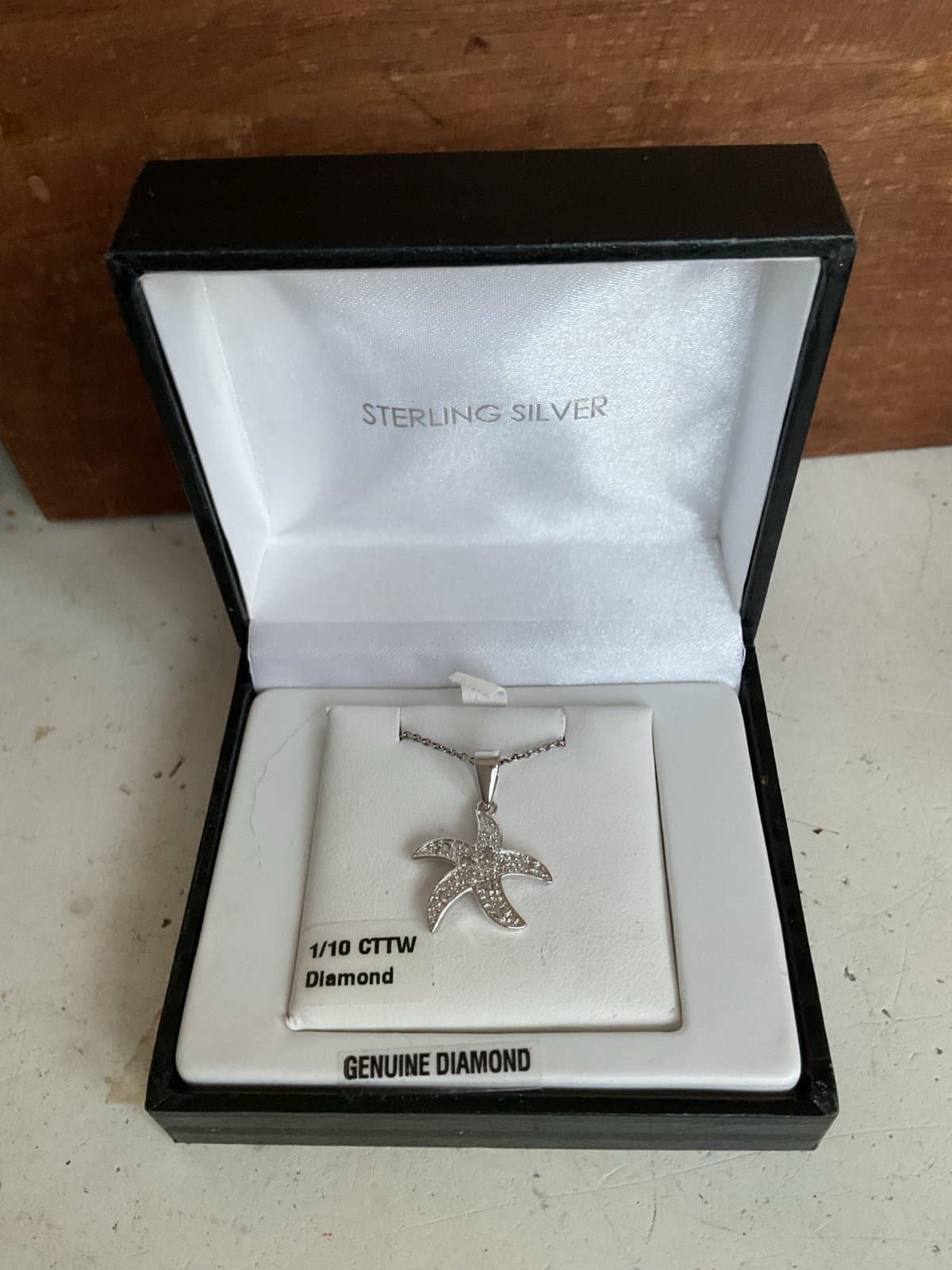 Silver and Diamond Starfish Necklce - Thumbnail 3