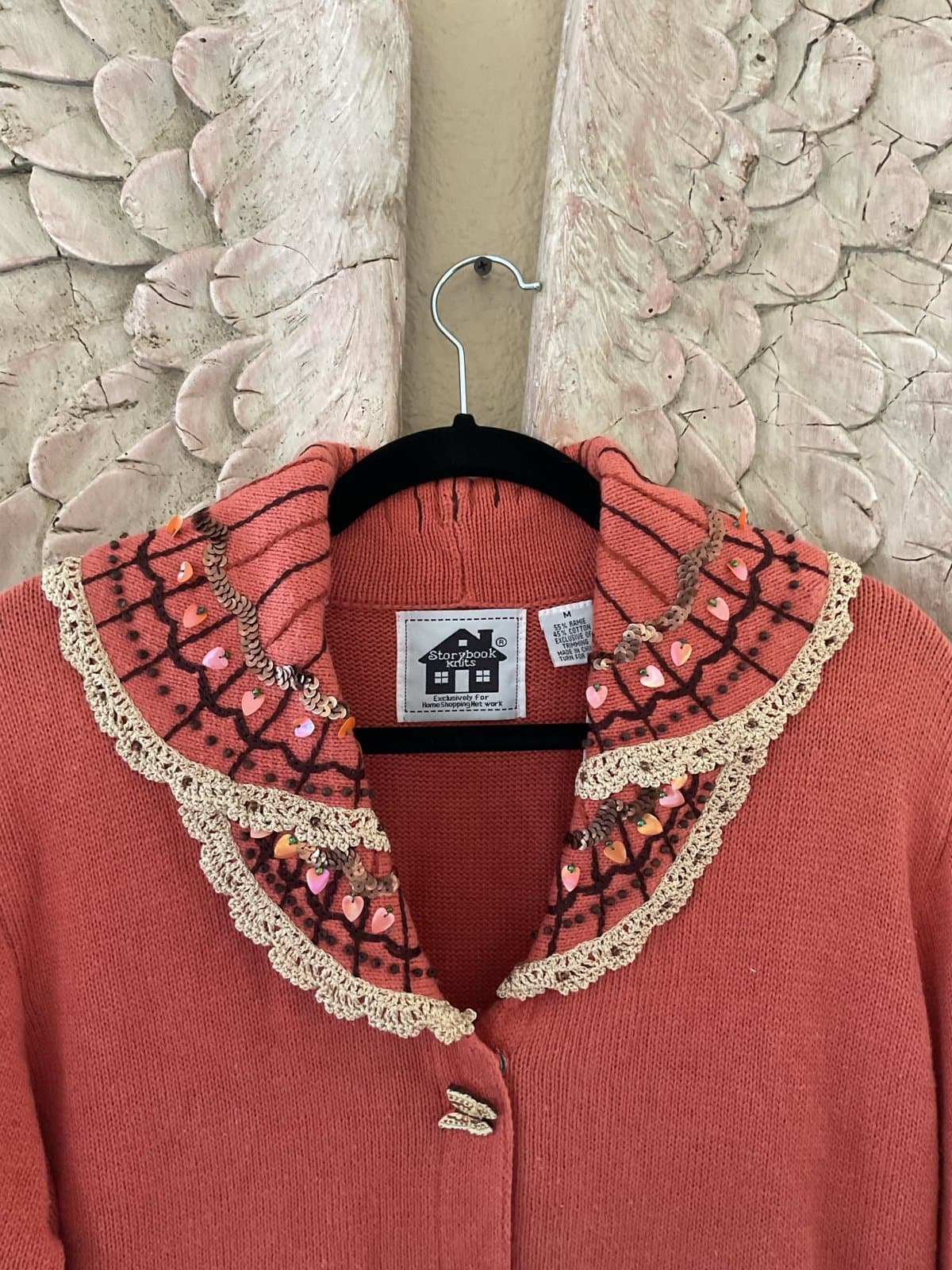 Beautiful Storybook Butterfly Cardigan Sweater Size M - Thumbnail 3