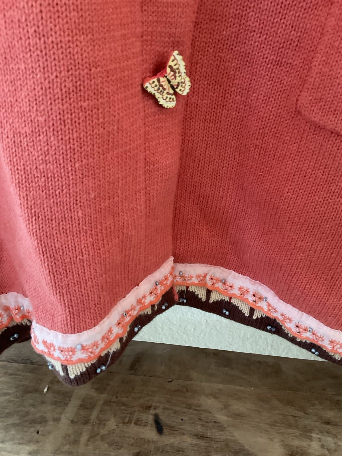 Beautiful Storybook Butterfly Cardigan Sweater Size M - Thumbnail 7