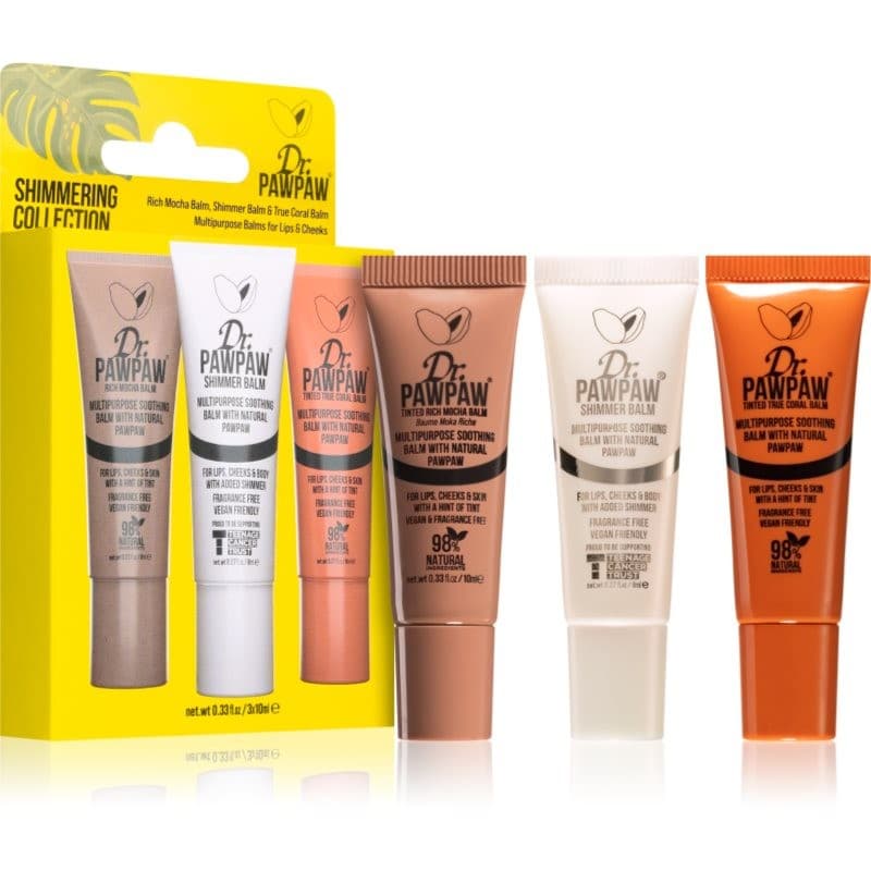 Shimmering Trio Collection by Dr. PawPaw for Women - 3 Pc 0.33oz Multipurpose Soothing Balm - Shimmer