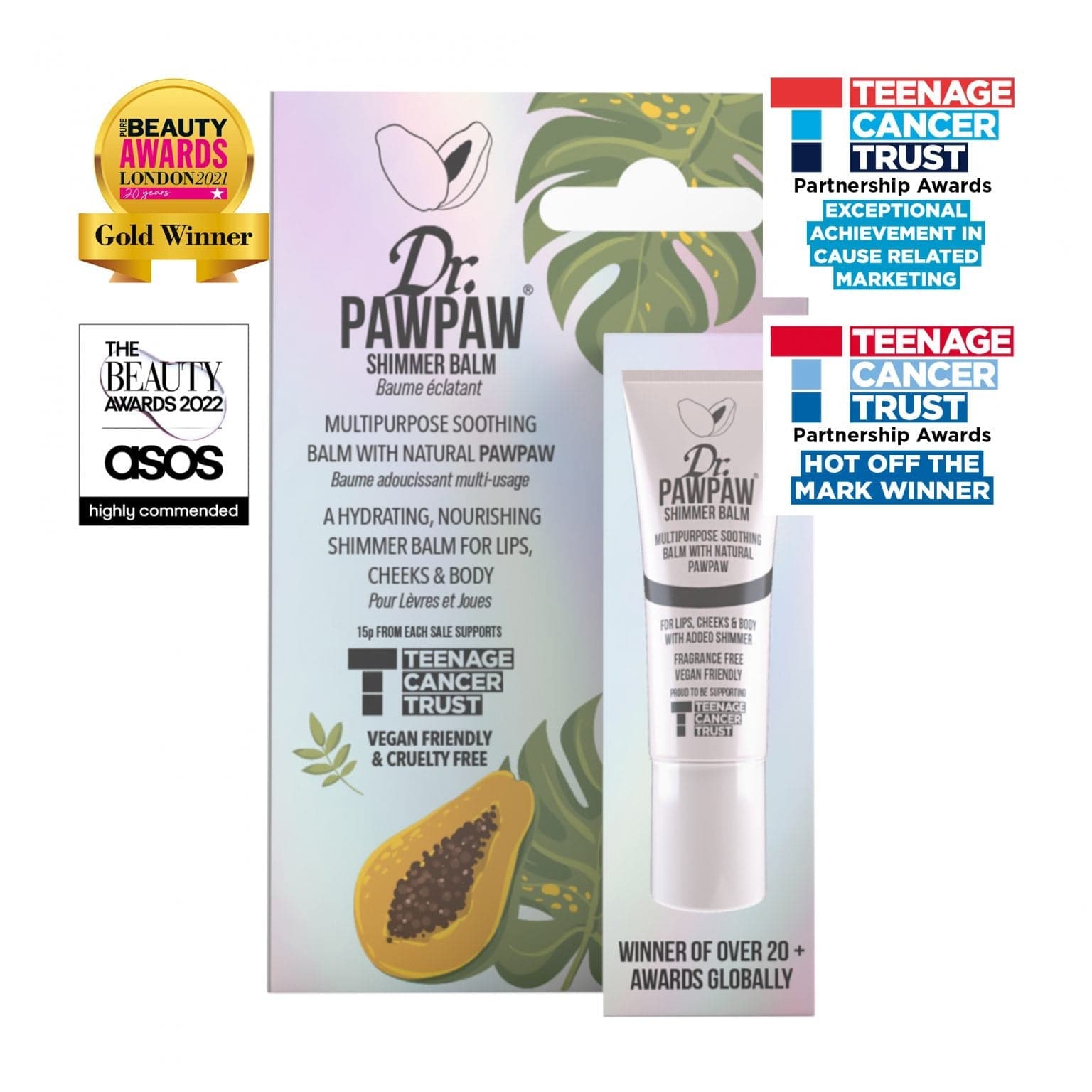 Shimmering Trio Collection by Dr. PawPaw for Women - 3 Pc 0.33oz Multipurpose Soothing Balm - Shimmer - Thumbnail 3
