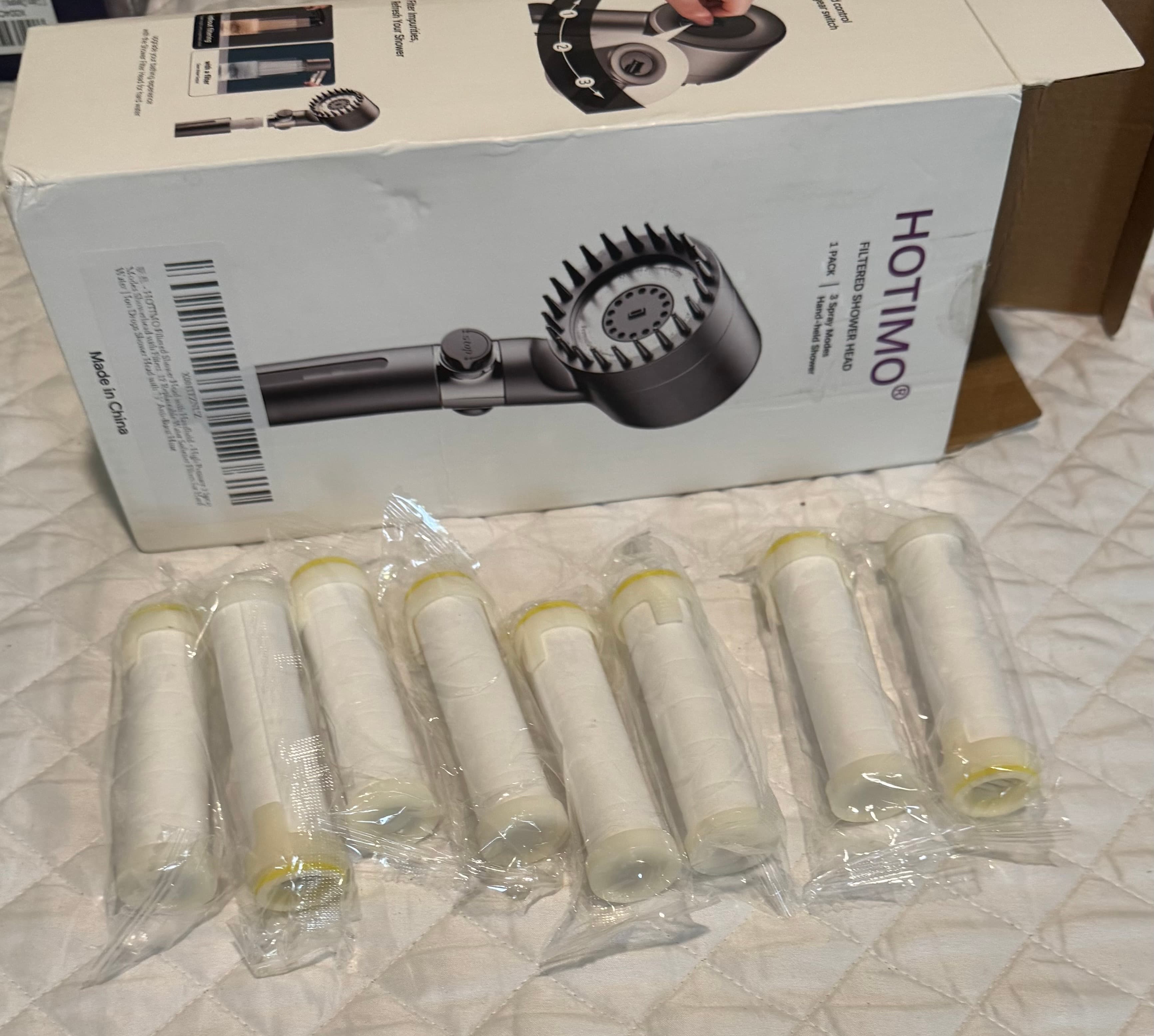 HOTIMO Filtered Handheld Shower Head 3 Spray Modes - Thumbnail 4
