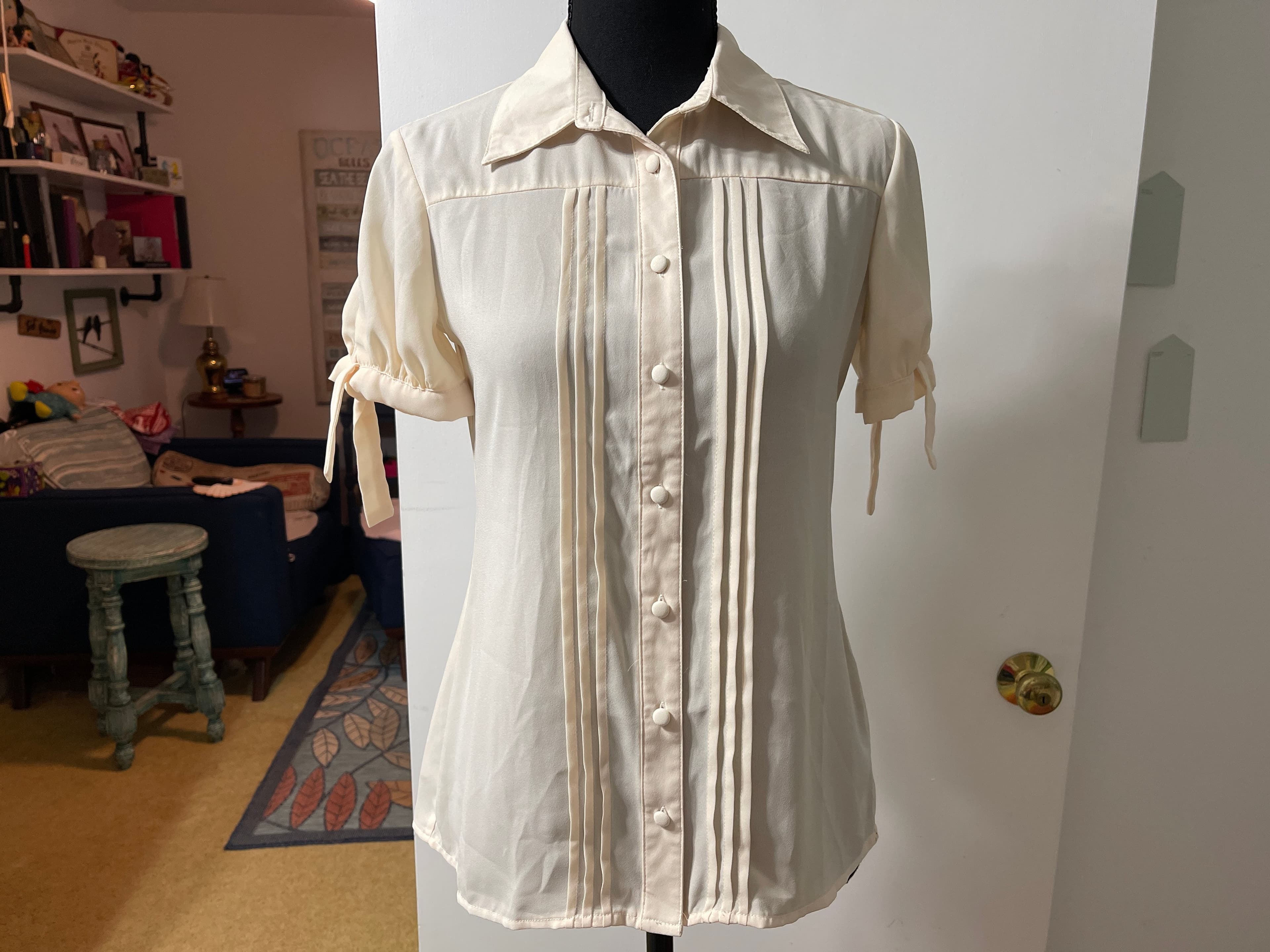 Unique Vintage Women's Blouse Size S/4 - Thumbnail 2