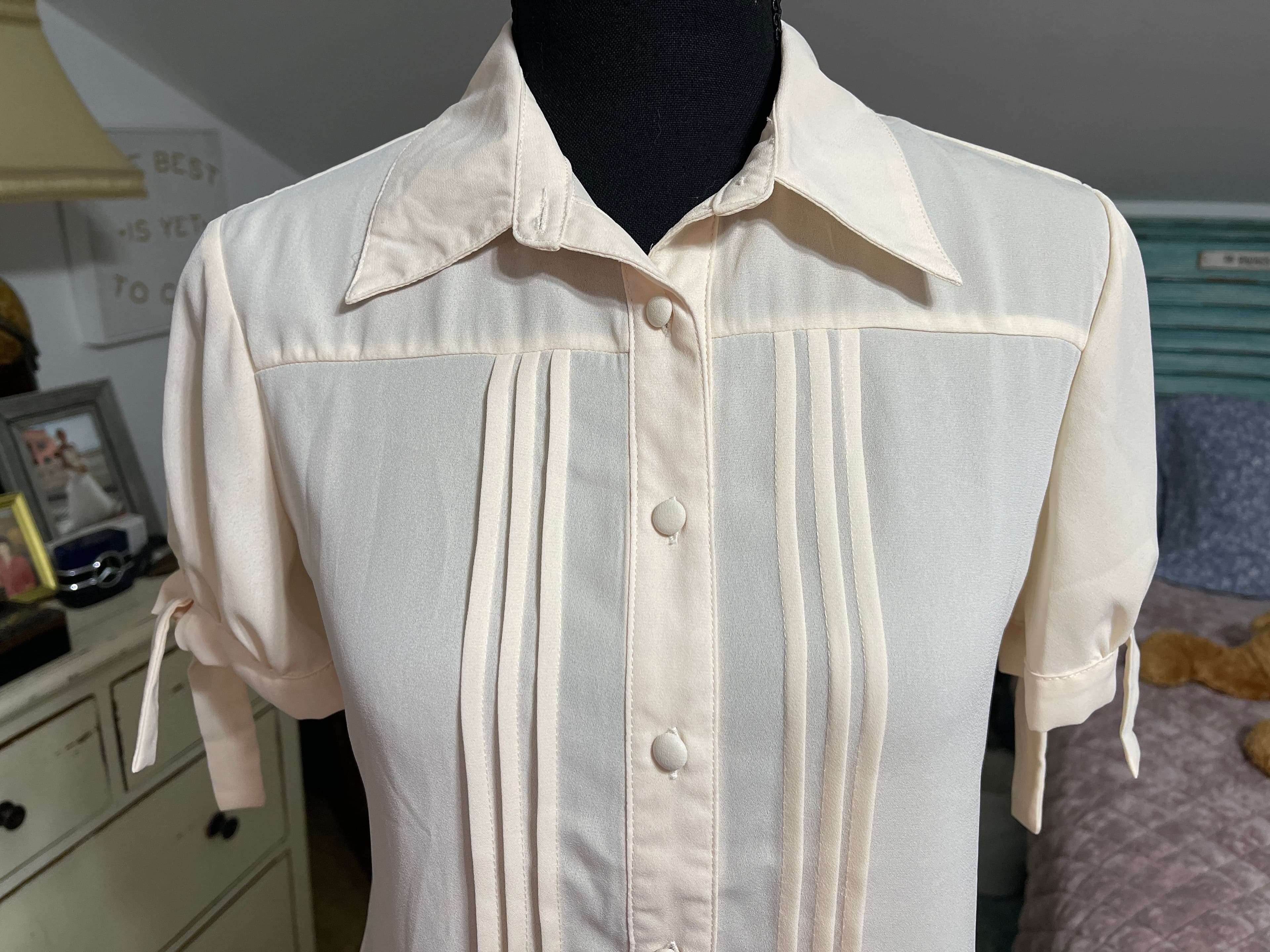 Unique Vintage Women's Blouse Size S/4 - Thumbnail 11