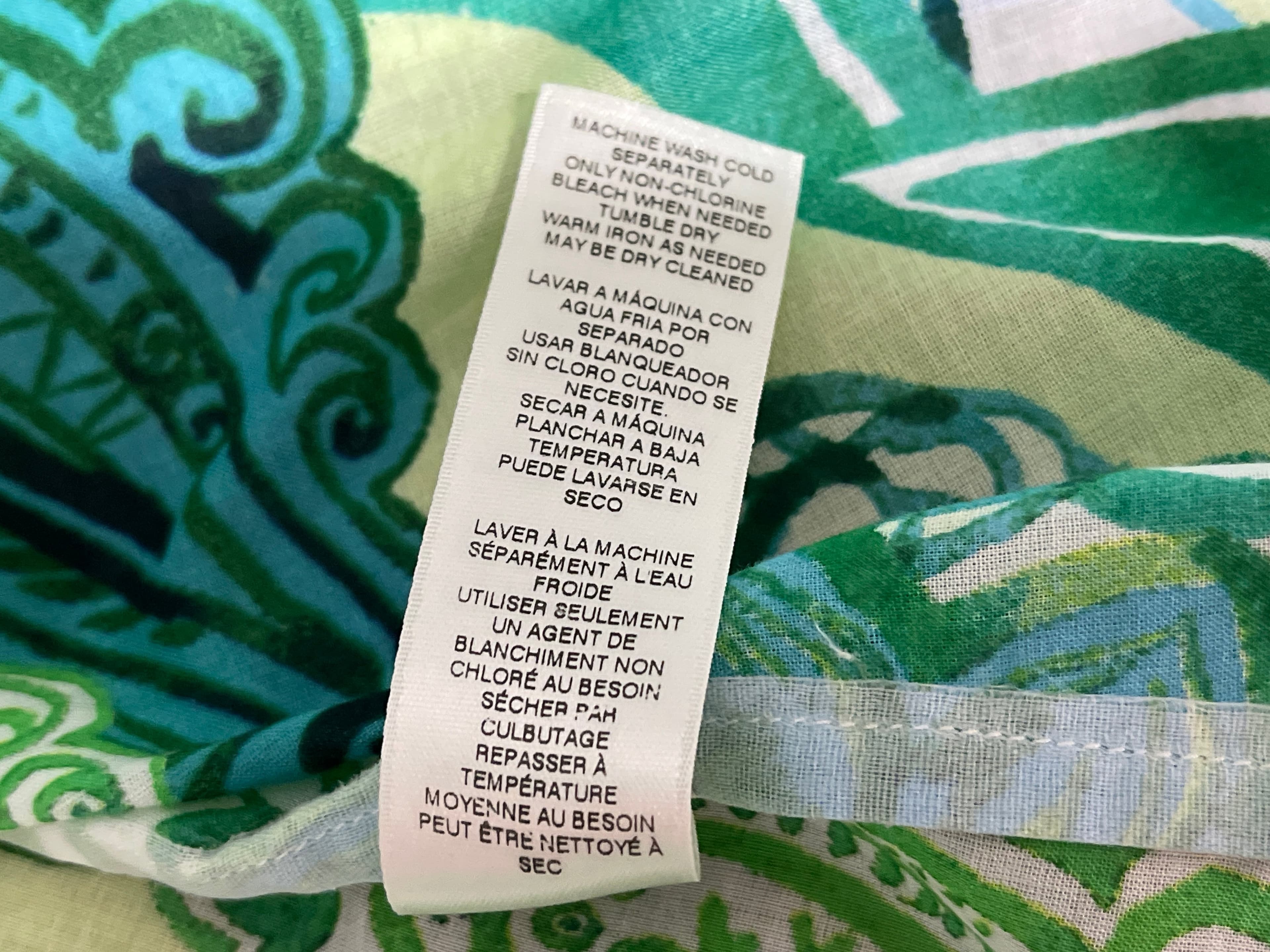 Chico's Women's Blouse Size 3x Green Blue Print - Thumbnail 8