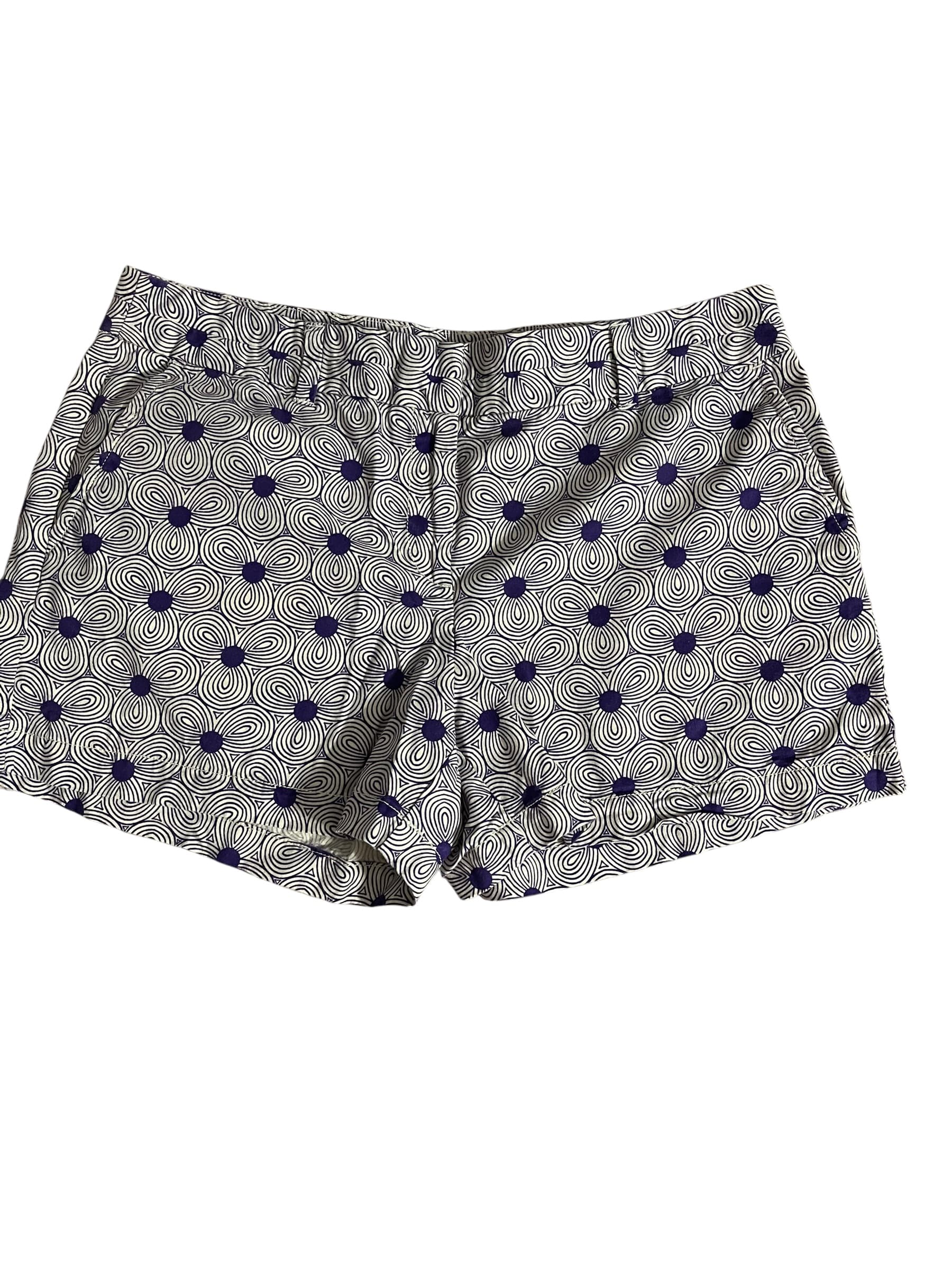 Loft Women’s Purple Pattern Cargo Shorts size 8 - Thumbnail 2