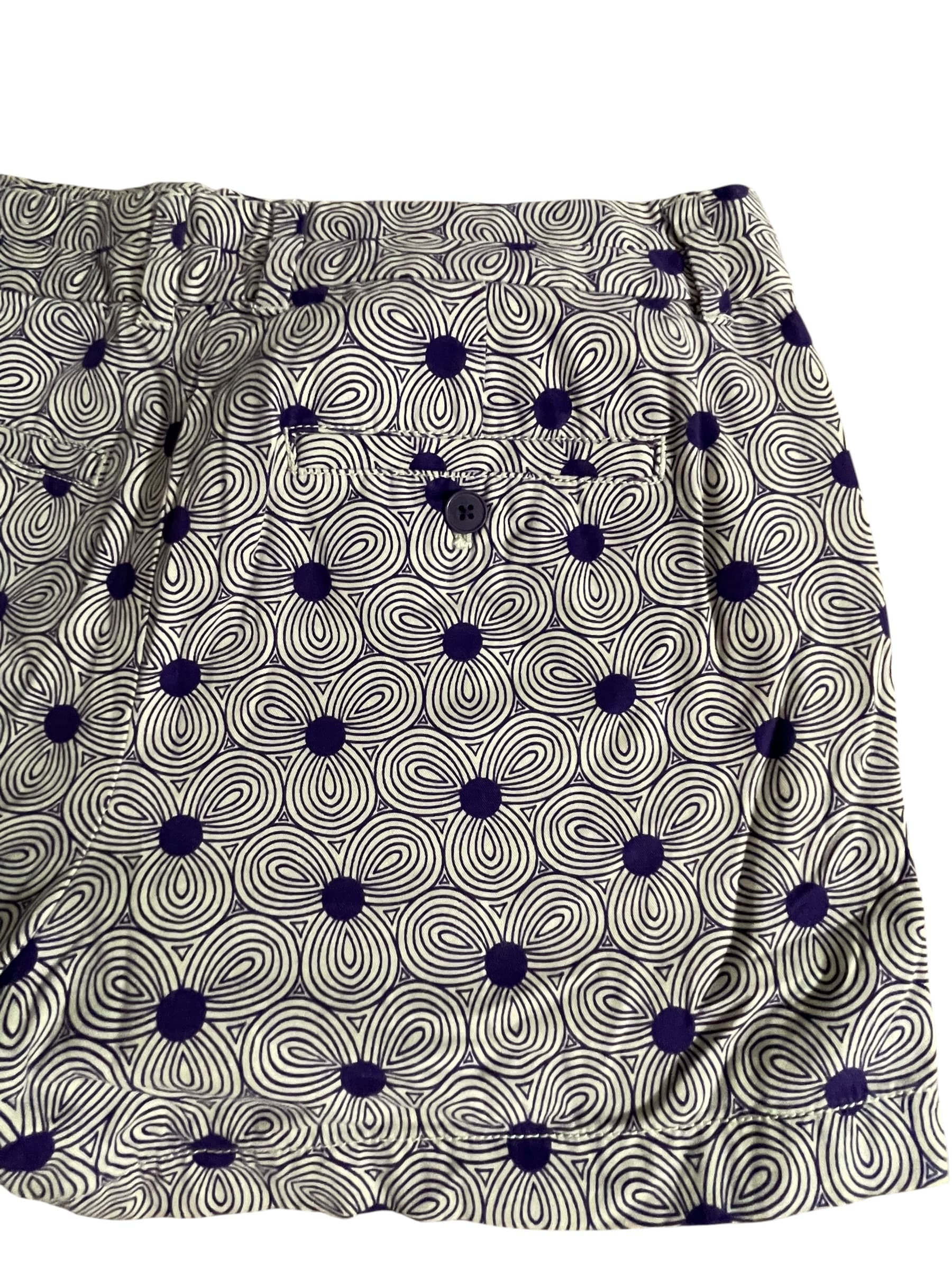 Loft Women’s Purple Pattern Cargo Shorts size 8 - Thumbnail 6