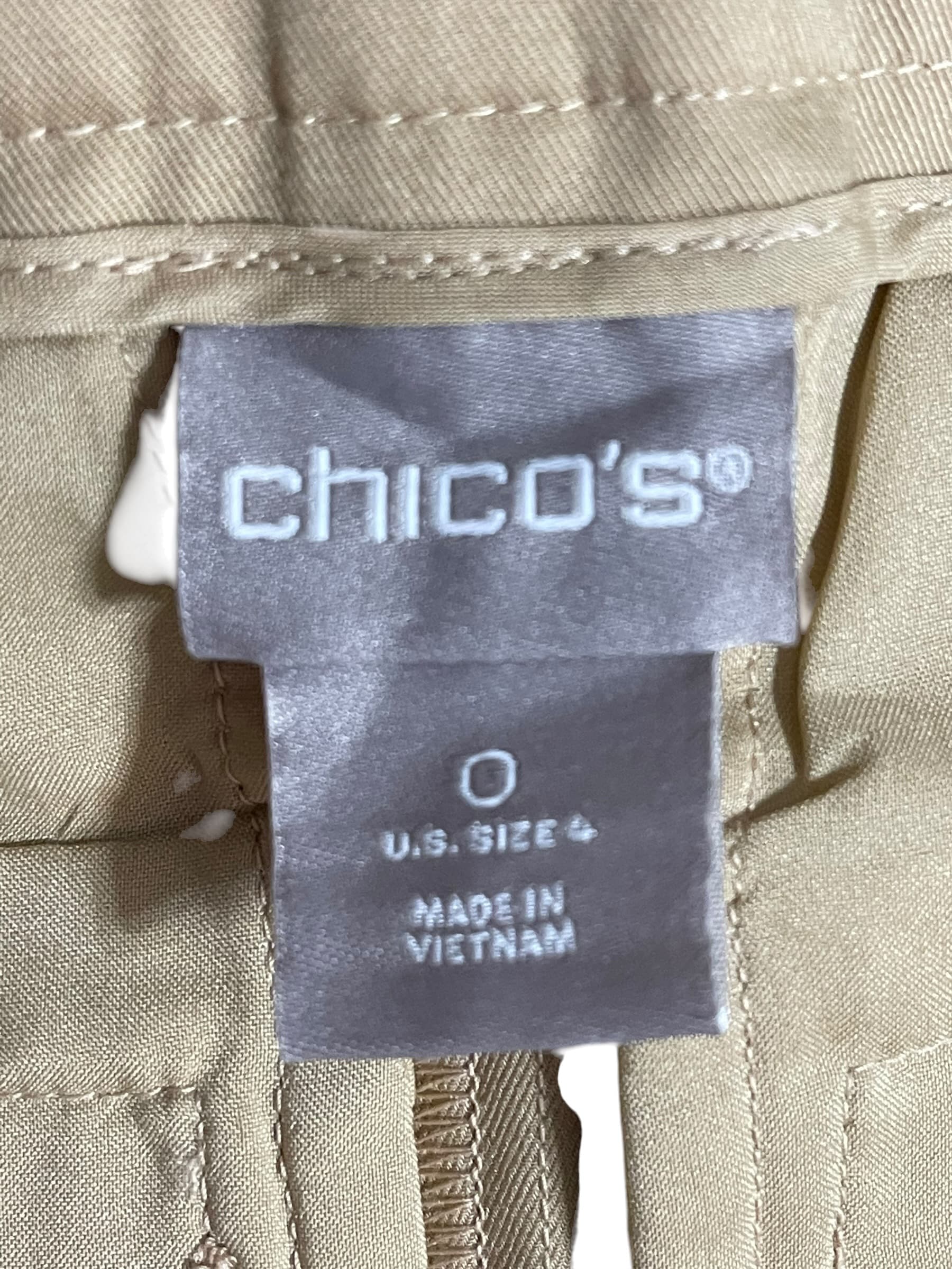 Chico’s Beige Belted Pants with D-Ring Detail - Thumbnail 8