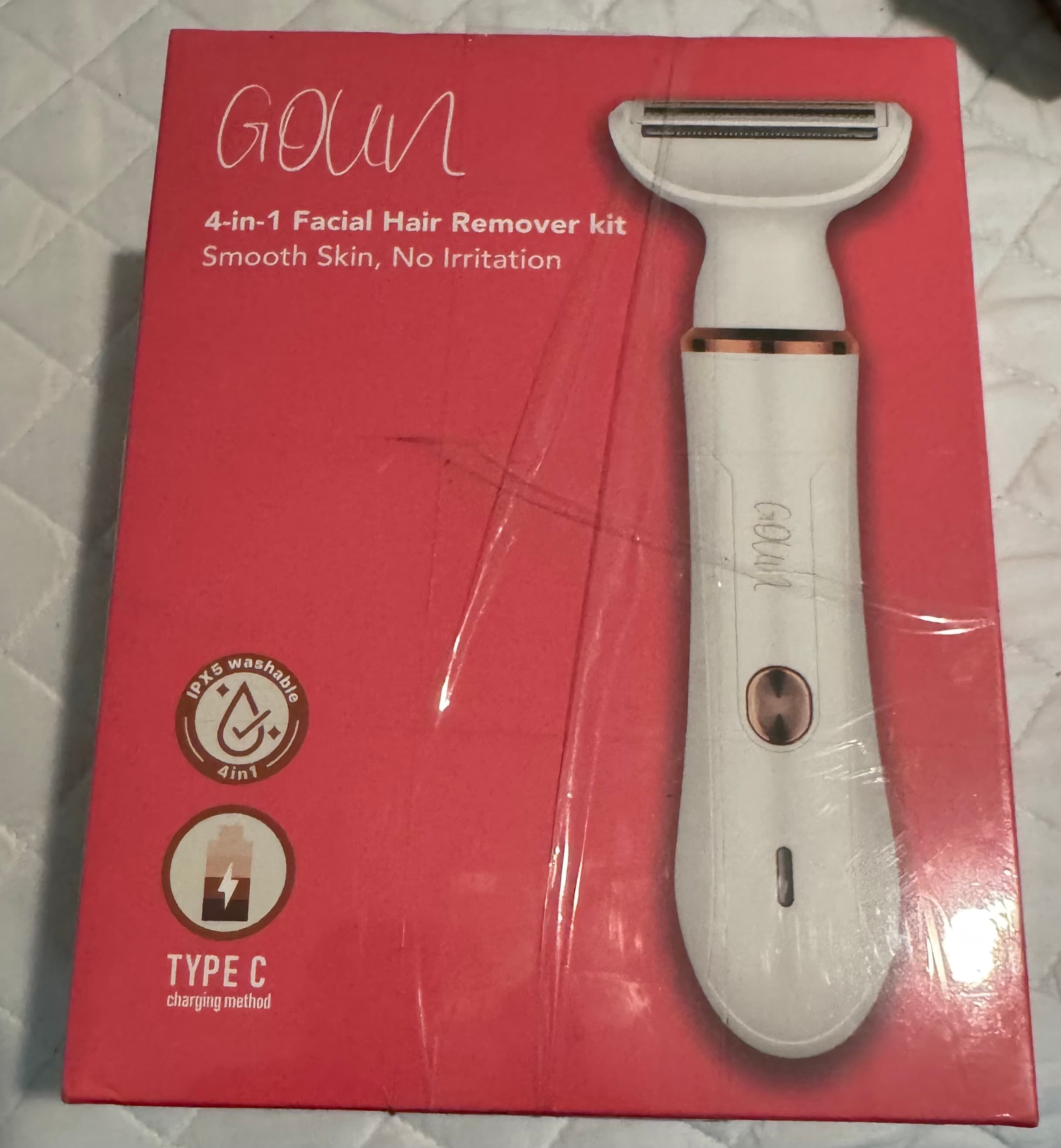 Goun 4-in-1 Facial Hair Remover Kit with USB-C Charging
