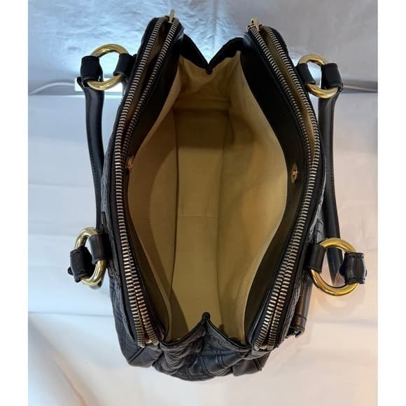 MARC JACOBS Venetia Quilted Black Leather Satchel - Thumbnail 7
