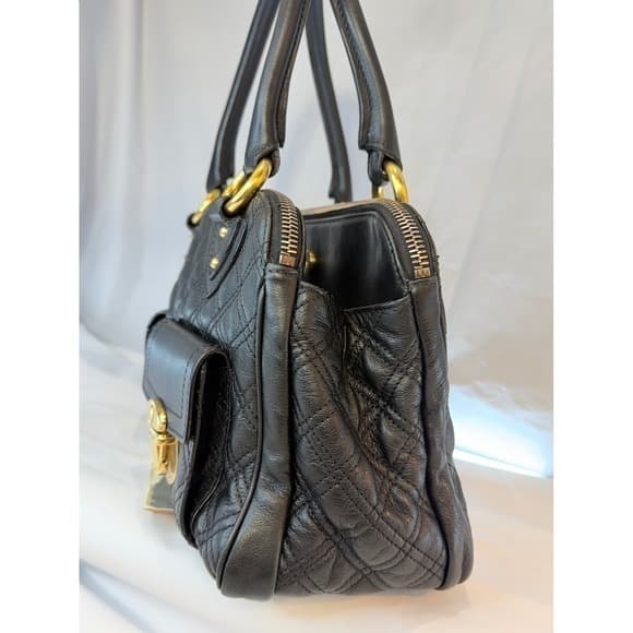 MARC JACOBS Venetia Quilted Black Leather Satchel - Thumbnail 3