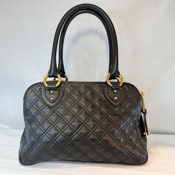 MARC JACOBS Venetia Quilted Black Leather Satchel - Thumbnail 4