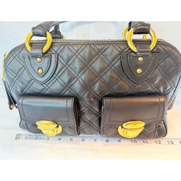 MARC JACOBS Venetia Quilted Black Leather Satchel - Thumbnail 2