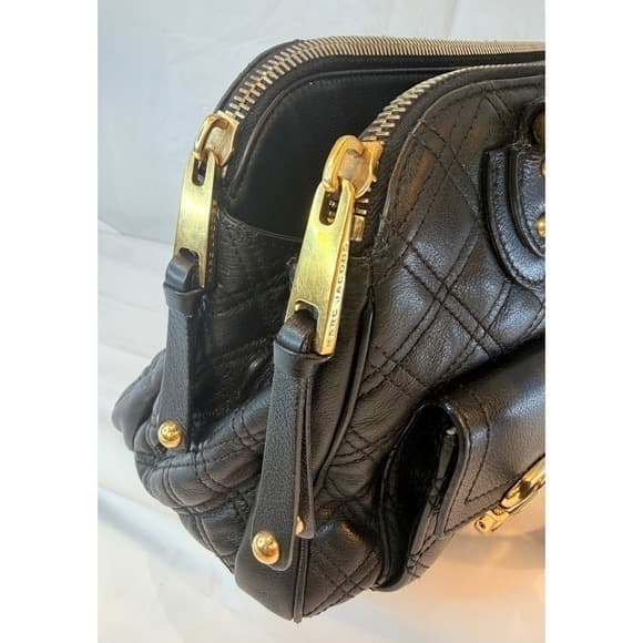 MARC JACOBS Venetia Quilted Black Leather Satchel - Thumbnail 6