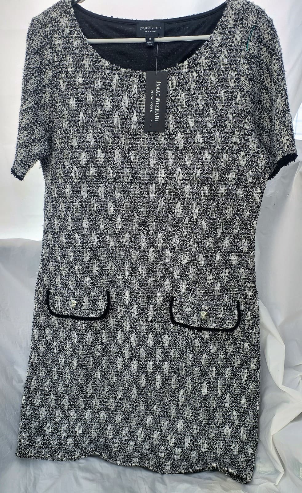 Issac Mizrahi New with Tags (NWT) Black & White Patterned Dress, Size M