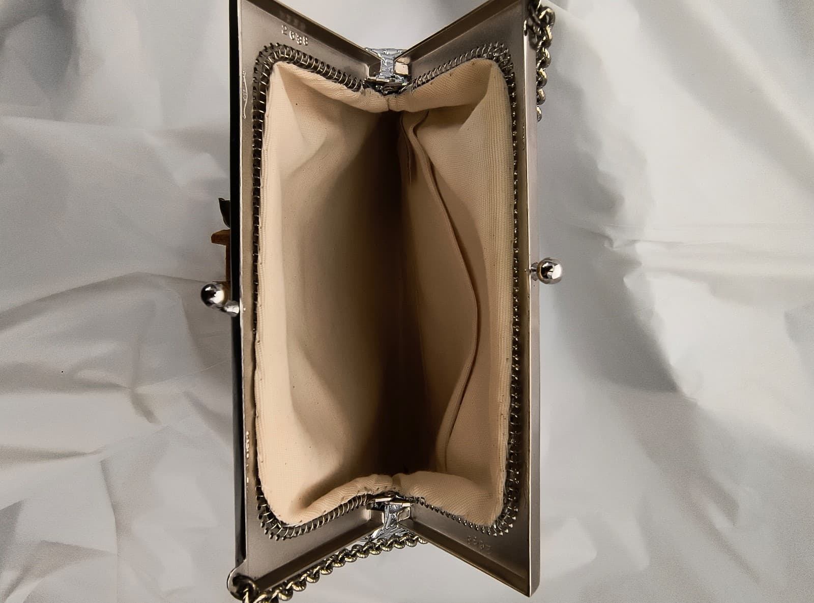 Vintage Whiting & Davis Silver Mesh Clutch Purse - Thumbnail 6