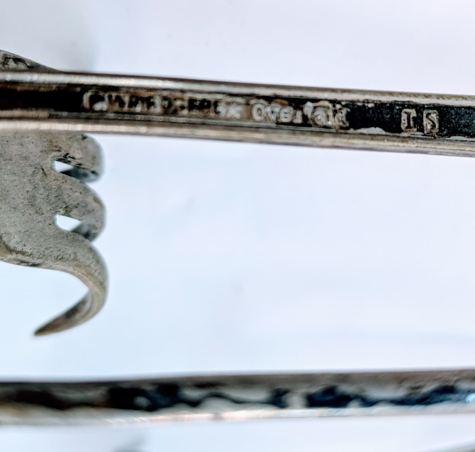 Folk Art Metal Cat Figurine Made with Silverware - Thumbnail 6
