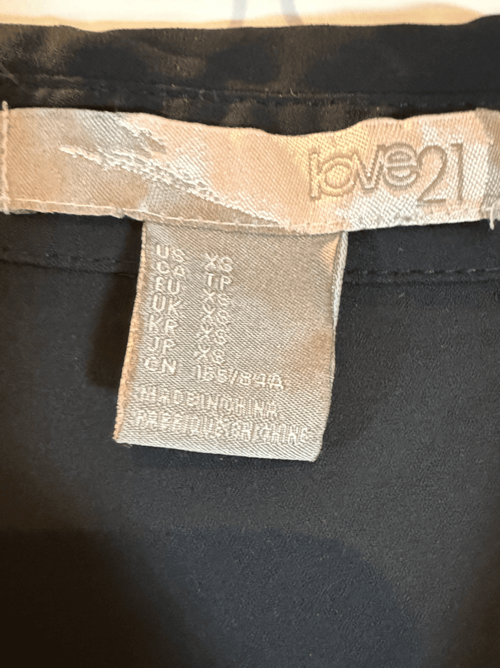 Love 21 Black Sheer Sleeve Blouse Size XS - Thumbnail 3