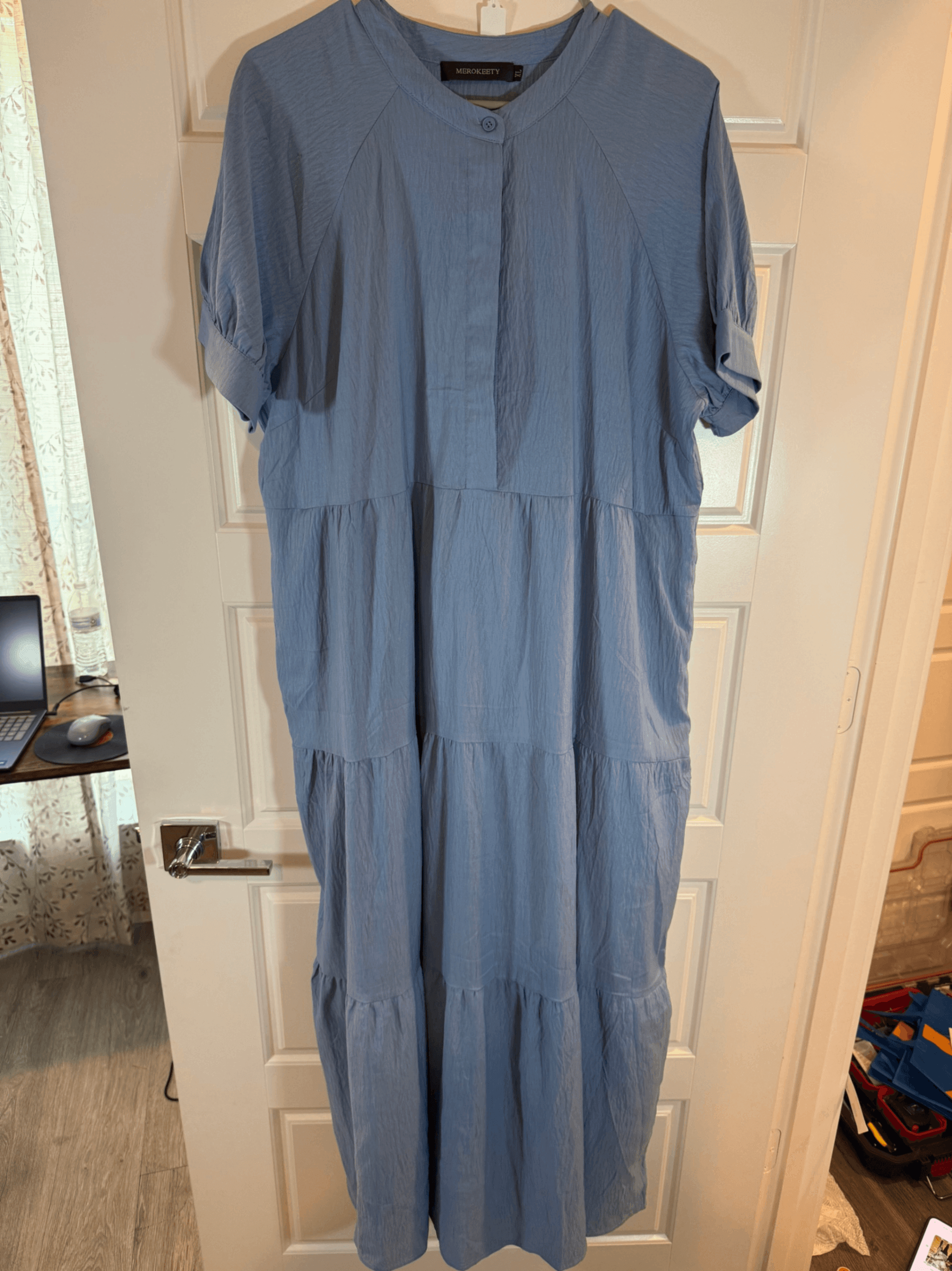Merokeety Blue Maxi Dress Size XL - Thumbnail 3