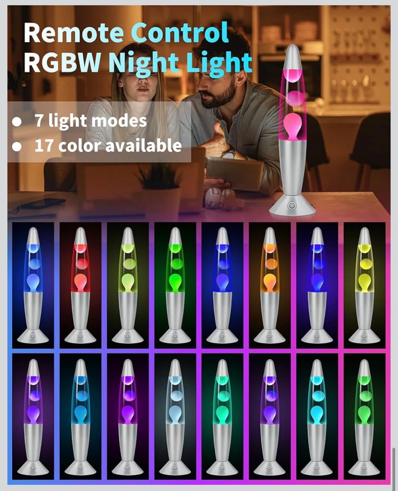 Elomavapa 13" LED Motion Lamp with Remote Control - Thumbnail 6