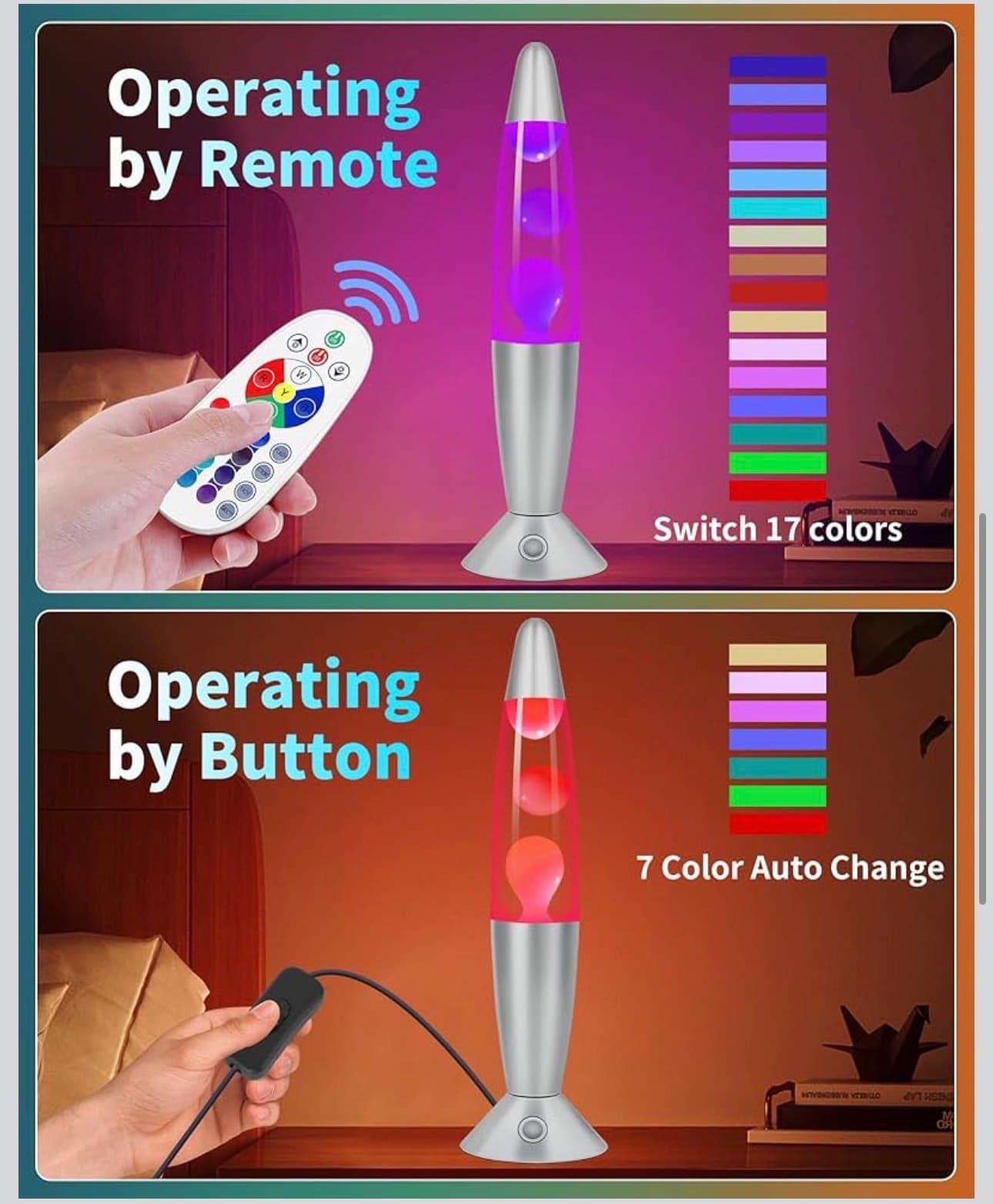 Elomavapa 13" LED Motion Lamp with Remote Control - Thumbnail 4