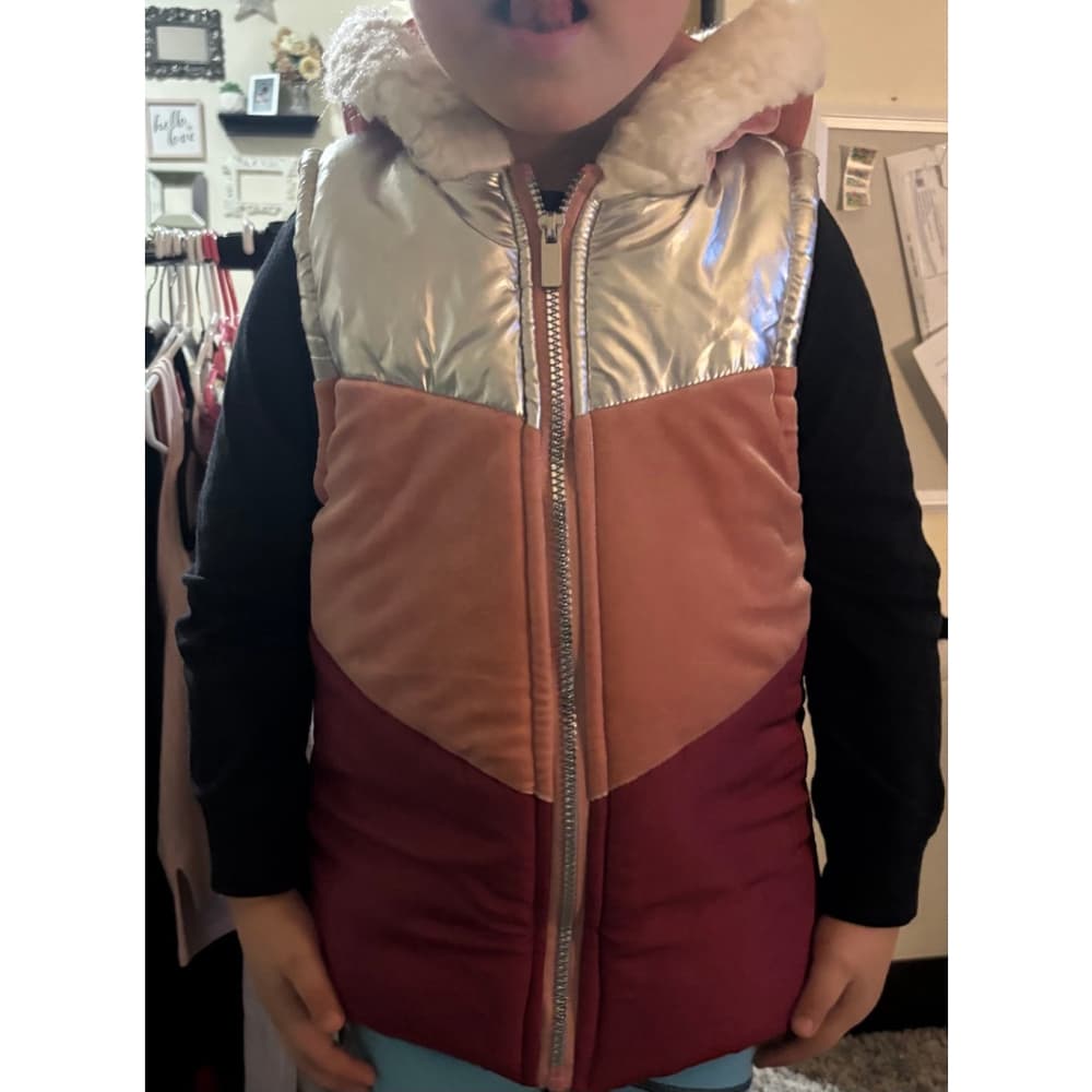 Satin Flowers Vest - Thumbnail 4
