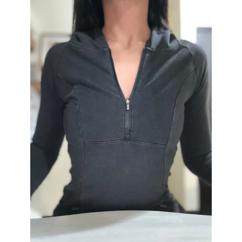 Athleta Hoodie Dress Black - Thumbnail 4