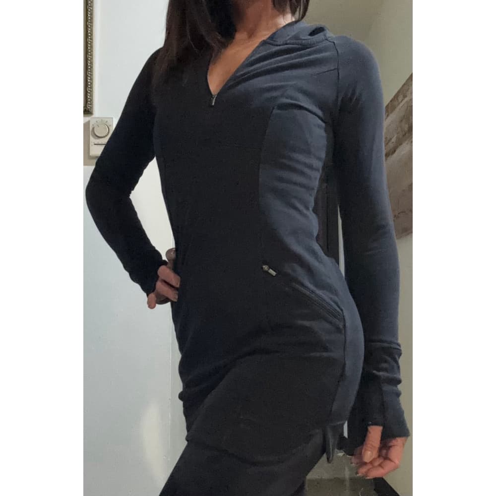 Athleta Hoodie Dress Black - Thumbnail 5