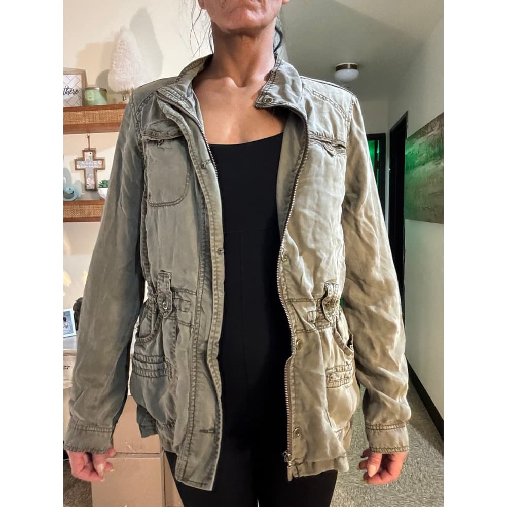 Max Mara army green jacket with Sherpa lining - Thumbnail 3