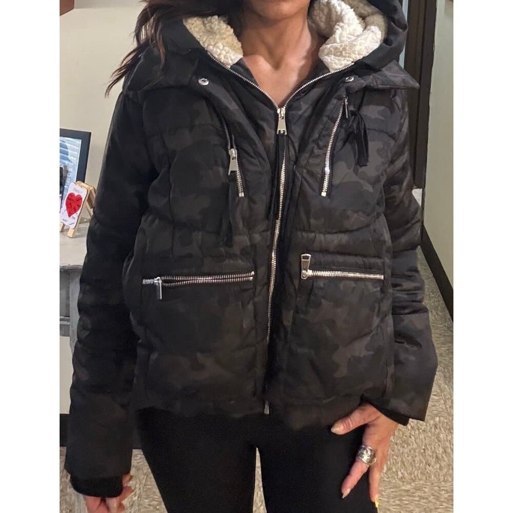 AVEC LES FILLES Bagatelle Camo Puffer Jacket Sz xSmall - Thumbnail 5