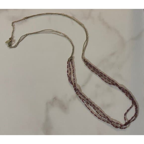 Loft By Ann Taylor Colorful Beaded Necklace With Gold Tone Chains - Thumbnail 9