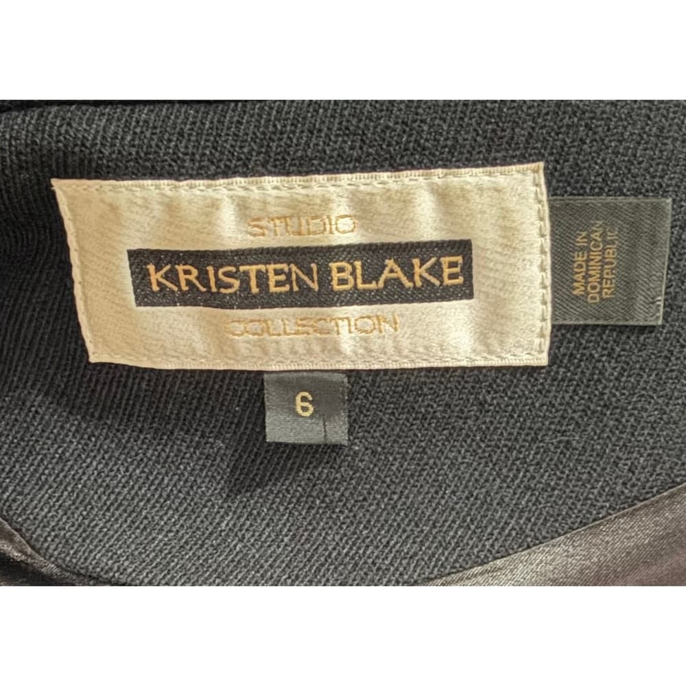 Kristen Blake Black Lined Woven Poly Peacoat - Thumbnail 5