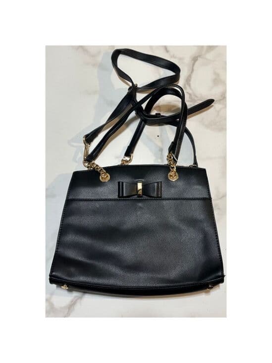 Miztique Vegan Leather Satchel Bag with Bow - Thumbnail 6
