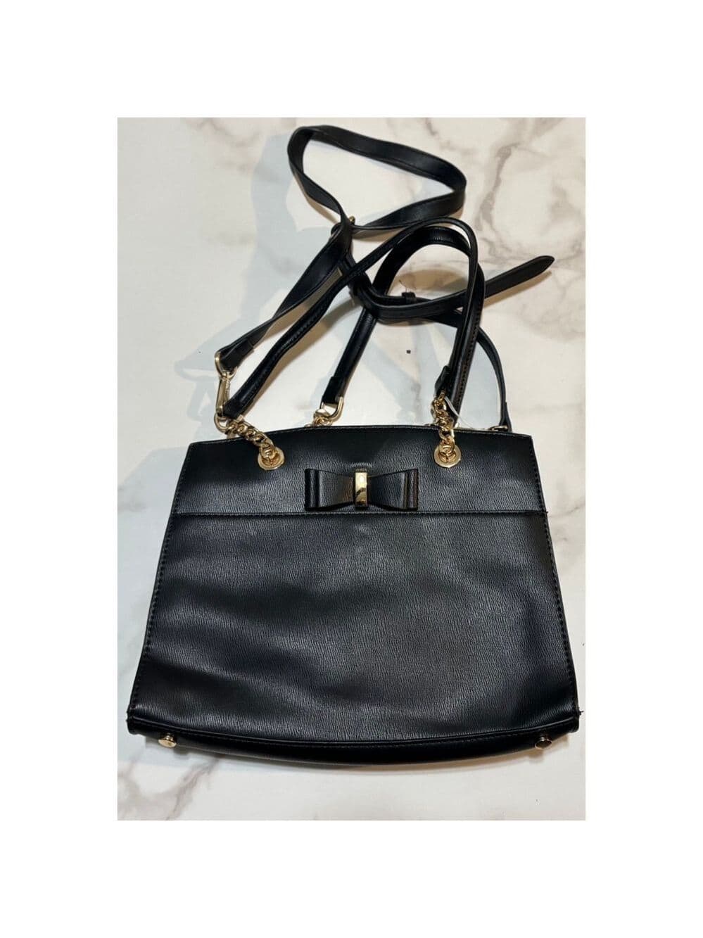 Miztique Vegan Leather Satchel Bag with Bow - Thumbnail 5