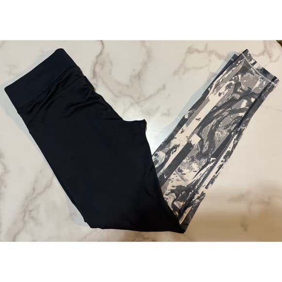 Under Armor Women's Size Medium Black Gray Leggings Compression - Thumbnail 4