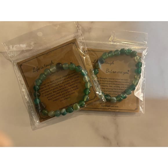 2 Life Is Tough But So Are You Inspirational Beaded Bracelet With Card - Thumbnail 3