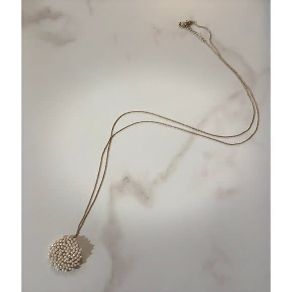 Diane Seed Bead Cluster Pendant Necklace - Thumbnail 3