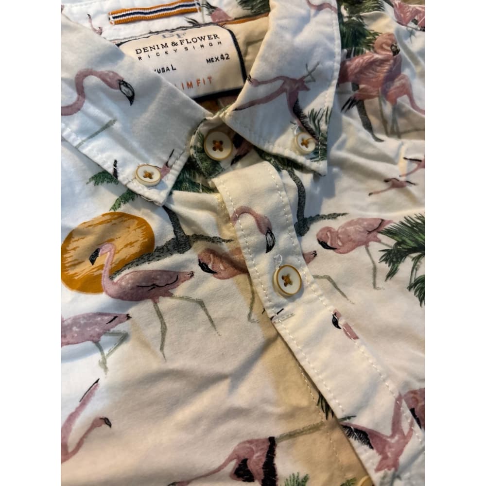 Denim & Flower shirt - Thumbnail 2